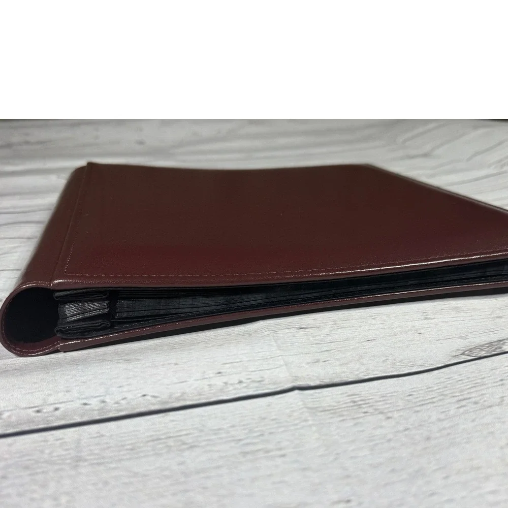 Raika Leather Photo Album Wine Genuine Cowhide Handcrafted USA RY 105-F